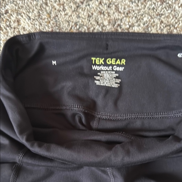 Tek Gear Black Bike Shorts High Waist Stretch - Picture 3 of 3